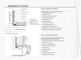 Basement System Detail Working Drawing Waterproofing System For Basement Detail 1 Insulation Membrane 35 Basement Systems Bedroom Design Trends Basement Plans