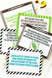 Birthday Scavenger Hunt Clues Printable Free Printable Football Scavenger Hunt For Kids Scavenger Hunt Birthday Scavenger Hunt For Kids Christmas Scavenger Hunt