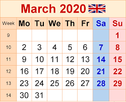 May 2020 Calendar Uk In 2020 Holiday Calendar Holiday Calendar Printable February Holidays
