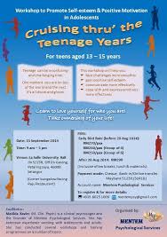 Workshop For Teenagers Positive Self Esteem Coping Skills Positive Motivation