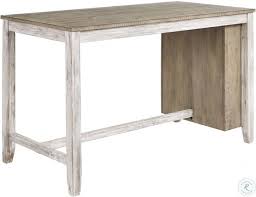 It features with 360° swivel design and adjustable height from counter height to bar height for extra comfort. Skempton White And Light Brown Counter Height Table From Ashley Coleman Furniture