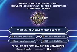 (de), quiz $ millionaire (jp), qui veut gagner des millions? Who Wants To Be A Millionaire Wants Contestants From Hull Hull Live