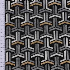 Finde stoffe, um alltagsartikel herzustellen. Dekostoff Jacquard Stoff Grafisch T Schwarz Weiss Goldfarbig 1000kissen De Der Kissenspezialshop Von Schoner Leben