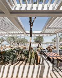 K Studio S Light Breezy Pergola Shades Its Helios Restaurant In Athens Pergola Athens Hotel Greece Architecture