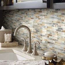 This Neptune 1 X 4 Glass Mosaic Tile In Gilt This Neptune 1 X 4 Glass Mosaic Tile In Gilt The Mixed Metals Tr Glass Mosaic Tiles Mosaic Glass Mosaic Tiles