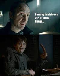 Sausage Ramsey S Funniest Scene Bolton Game Of Thrones Ramsay Game Of Thrones Game Of Thrones Series