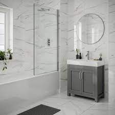 White carrara marble 1x1 honed mosaic tile backsplash floor wall kitchen bath. Anguilla White Gloss Marble Wall Bathroom Tiles 250 X 500mm