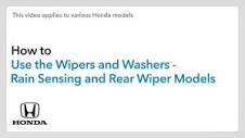 How to Use the Wipers/Washers—Rain Sensing... - 2023 Honda Pilot ...