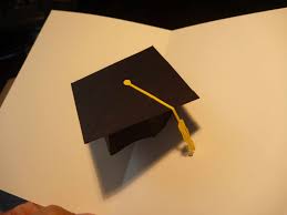 The tabs are glued to the backing card remembering that the angle must be selected carefully. Graduation Pop Up Card 3d Cap Tutorial Creative Pop Up Cards