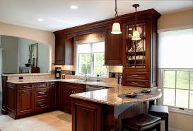 Wood Mode Brookhaven Ii Custom Cherry Cabinets Matte Brown With Black Glaze Custom Kitchens Kitchen Decor Wood Mode