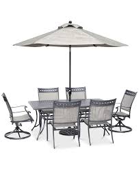 We've created durable outdoor dining tables and chairs that coordinate perfectly our modern outdoor dining sets are not only stylish — they're sustainable too! Furniture Vintage Ii Outdoor Cast Aluminum 7 Pc Dining Set 72 X 38 Table 4 Sling Dining Chairs 2 Sling Swivel Chairs Created For Macy S Reviews Furniture Macy S