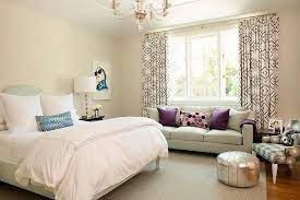 Teenage Girl Bedroom With Gray Sofa As Window Seat Contemporary Girl S Room Teenage Girl Bedrooms Bedroom Seating Small Room Design
