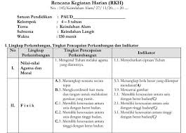 Rkh Tema Keindahan Alam Kurikulum 2013 Revisi Tk B Kurikulum Dunia Pendidikan