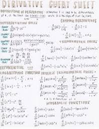 Oculusrepairo A Scanned Copy Of My Complete List Of Derivatives Studying Math Math Notes Calculus Notes
