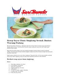 Masak hemat 3 menu part 6 resep masakan indonesia sehari hari. Kumpulan Resep Masakan Padang Sari Bundo Pdf