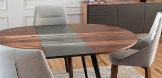 Constructed of acacia solids and veneers; Modern Contemporary Dining Room Furniture Mobilia Canada