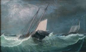 Piclanesmartblow Roughseaschooners Blog 797446 Jpg 600 364 Boat Art Thomas Moran Painting