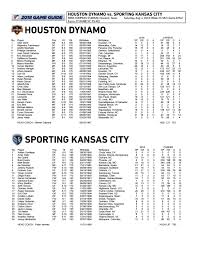 Game Notes Sporting Kc At Houston Dynamo Aug 4 2018 By