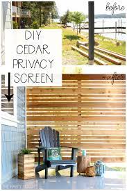 How To Build A Diy Cedar Privacy Screen The Happy Housie Privacy Screen Outdoor Diy Backyard Privacy Screen Outdoor