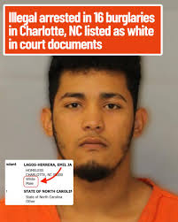Court documents in the case against Emil Lagos-Herrera, an alleged  undocumented immigrant from Honduras accused of robbing several businesses  in Charlotte, North Carolina, describe him as a “white male.” Unreal! The  same