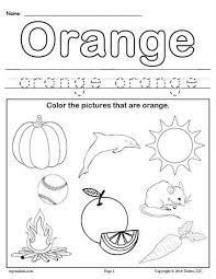 Color Orange Worksheet Color Worksheets For Preschool Kindergarten Colors Preschool Colors