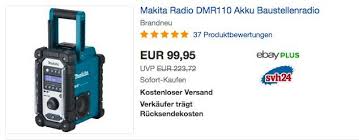 Makita Akku Baustellenradio Dmr110 Ohne Akku Und Ladegerat Baustellenradio Radios Bau