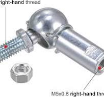 uxcell 4pcs CS8 M5 Angle Ball Joint, M5x0.8 Right Hand ...