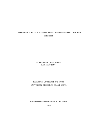 Pdf Jahai Music And Dance In Malaysia Sustaining Heritage And Identity