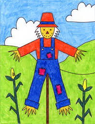 Erase the intersecting lines and join the circles to form a single oval, shaped almost like a mango. How To Draw A Scarecrow Art Projects For Kids