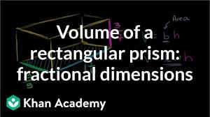 Calculate the unknown defining side lengths, circumferences, volumes or radii of a various geometric shapes with any 2 known variables. Volume Of A Rectangular Prism Fractional Dimensions Video Khan Academy