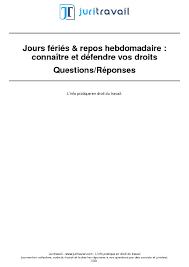 Check spelling or type a new query. Jours De Repos Repos Hebdomadaire Jours Feries Quels Sont Vos Droits