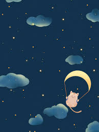  Latar Belakang Kucing Langit Berbintang Kartun Kartun Langit Latar Belakang