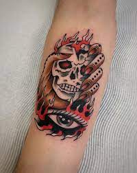 The skull is a good tattoo design because it is quite simple for most tattoo artists to do. Skull Tattoo By Lucky Felix Sunsettattoonz