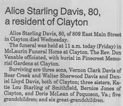 Alice Gertrude Starling Davis (1914-1995)