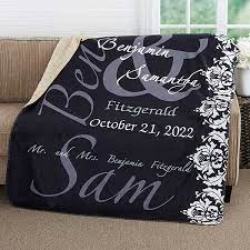 Our wedding photo blankets make beautiful wedding anniversary presents as well. Personalized Wedding Blanket 50x60 Wedding Couple Wedding Gifts