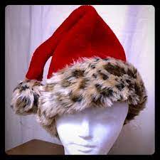 Leopard Christmas Santa Hat Santa Hat Christmas Christmas Hat