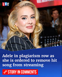 Adele has been accused of plagiarism and ordered to take down a hit song