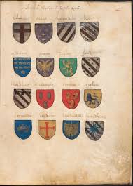 Strengthhasarrived Coats Of Arms Of Some Knights Of The Round Table From A 16th Century French Manuscript Arthurian King Arthur History Medieval Paintings