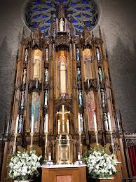 Let us remember too those mothers who are no longer with us but who live forever in our hearts. Our Lady Queen Of Martyrs Main Altar Reredos