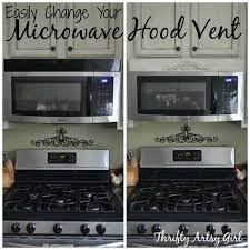 Air passes through some type of filter inside the fan (often charcoal filters). Easy Diy Tuscan Over The Range Microwave Hood Vent Update Microwave Hood Range Microwave Kitchen Inspirations