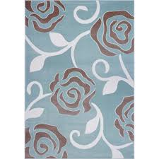 Suitable for both indoor and outdoor use. Ladole Rugs Rose Pattern Abstract Design Contemporary Area Rug Carpet In Light Blue 7x10 6 5 X 9 5 200cm X 290cm Walmart Canada