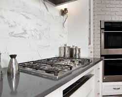 Nice Grey Calacatta Kitchen Countertops And Clean Classic White Calacatta Backsplash For Contemporary Kitchen Design Cozinhas My Chemical