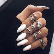 A full set of nails means 10 fingers of nail enhancement (acrylic, gel, silk etc) either as an overlay (product on your own nails), nail tips (false nail extensions added to your own nails to gain length) or. Amazon Com Milanco 24pcs Colorful Full Cover Medium Matte Stiletto Shape Sharp False Gel Nails Art Tips Sets White Beauty