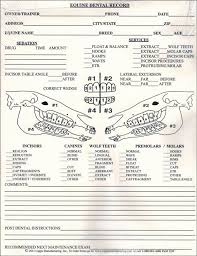 Equine Dental Record Forms