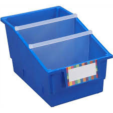 4 Pack Single Color Chapter Book Library Bins With Dividers Book Bins Chapter Books Classroom Library