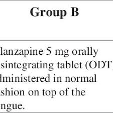 Olanzapine/mylan generics tab 5mg/tab btx28 (blist al/opa/al/pvc). Pdf Pharmacokinetics Of Olanzapine After Single Dose Oral Administration Of Standard Tablet Versus Normal And Sublingual Administration Of An Orally Disintegrating Tablet In Normal Volunteers