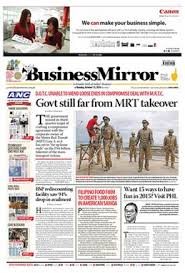 If there is more than one edition available for that date (as in an early and late edition of a newspaper), identify the edition after the newspaper title. Businessmirror Wikipedia