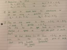 Single Stub Matching Smith Chart Electrical Engineering