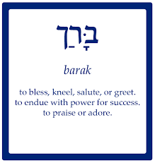 From this we can see the concrete meaning behind the piel form of the verb barak. Barak Hebrew Meaning