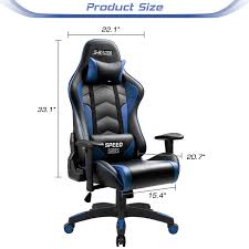 Gaming chair office executive computer chairs racing footrest racer. Home Office Furniture Homall Gaming Chair High Back Computer Chair Racing Style Office Chair Embossing Design Pu Leather Bucket Seat Desk Chair With Adjustable Armrest Ergonomic Headrest And Lumbar Support Blue Furniture